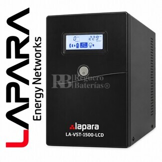 SAI 1500VA 900W con AVR y LCD | Lapara LA-VST-1500-LCD